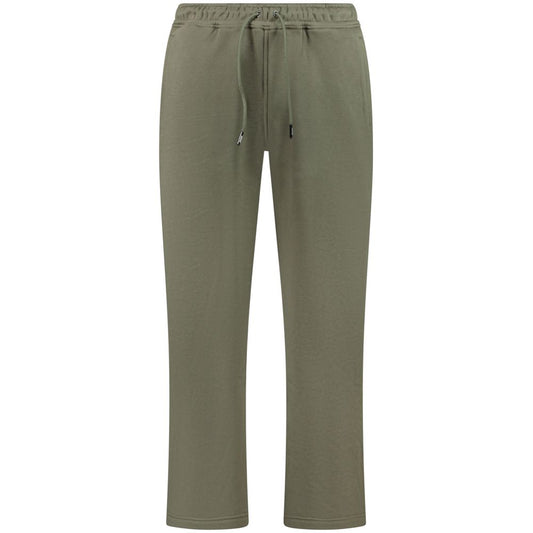 Green Cotton Men Trouser