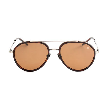Brown Stainless Steel Sunglasses
