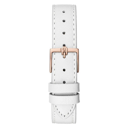 White Leather Dress Watch