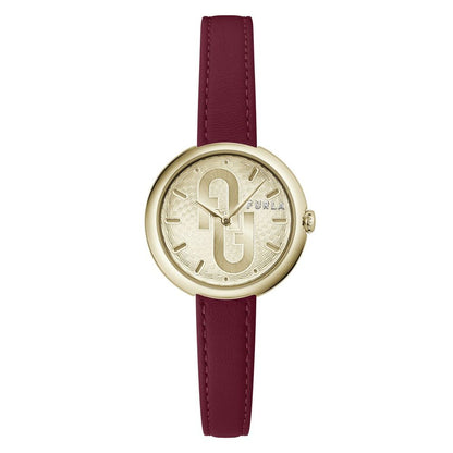 Red Leather Dress Watch