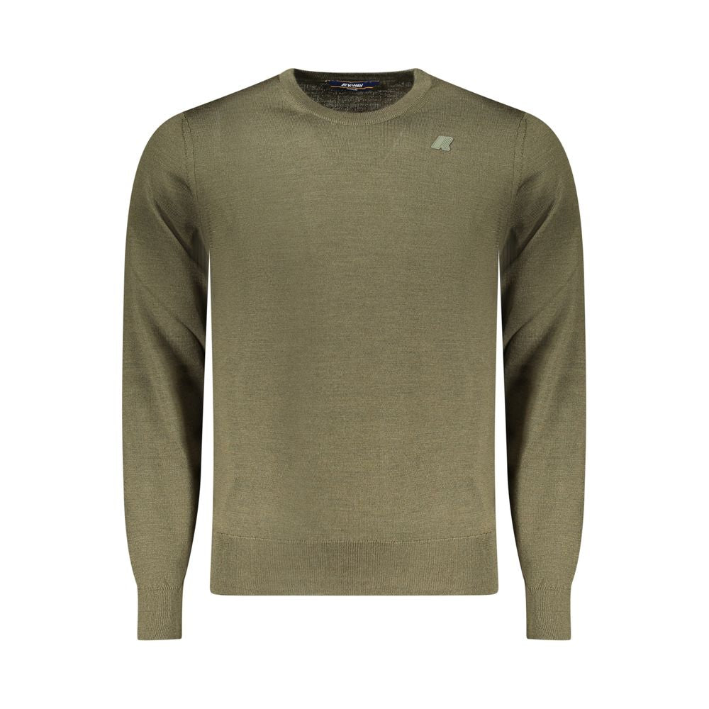 Green Wool Men Sweater