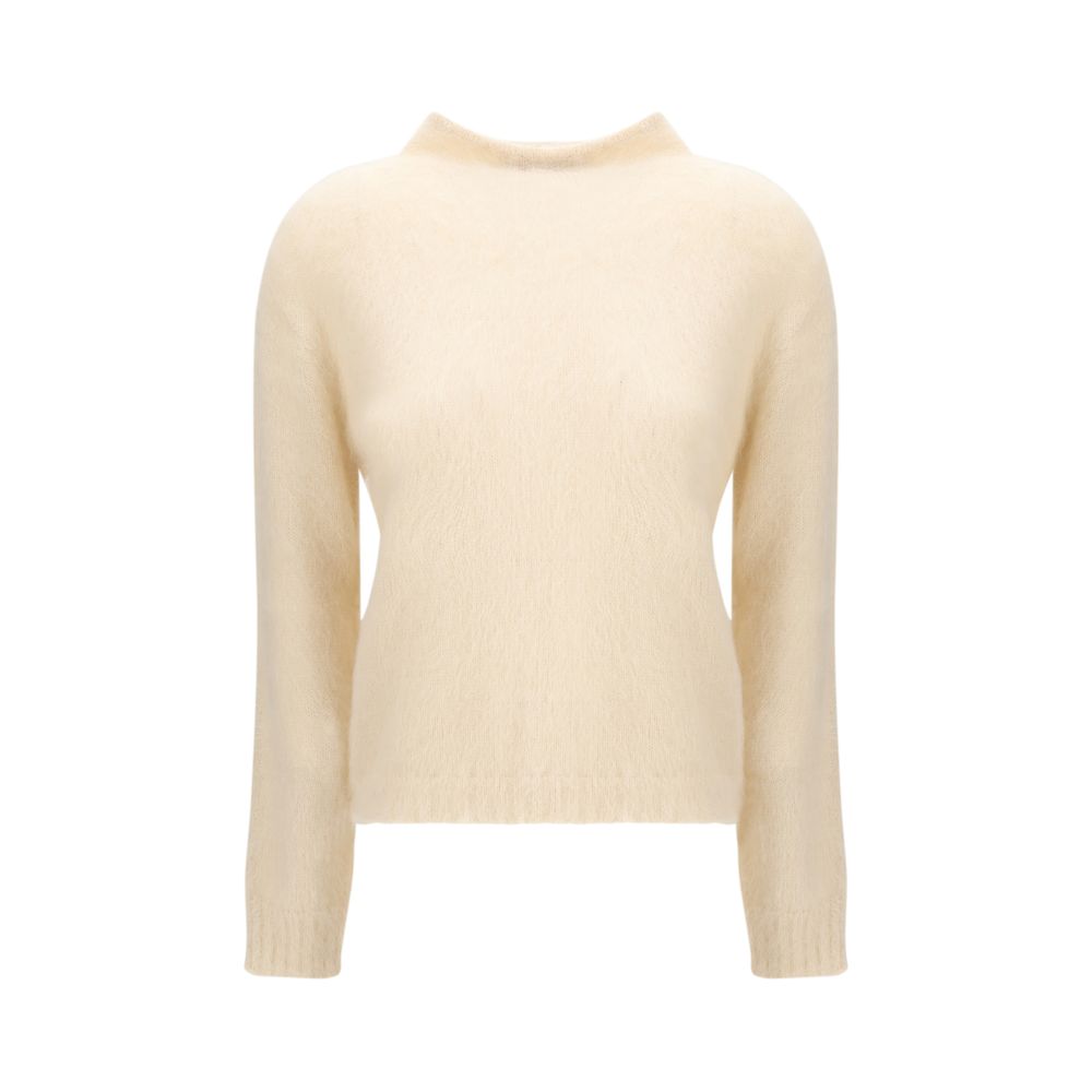 Cream Polyamide Sweatshirt