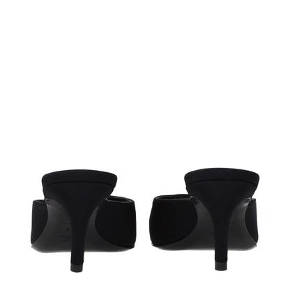 Black Fabric Sandals