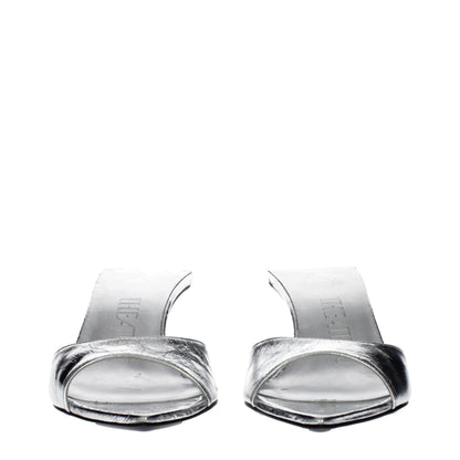 Gray Leather Sandals