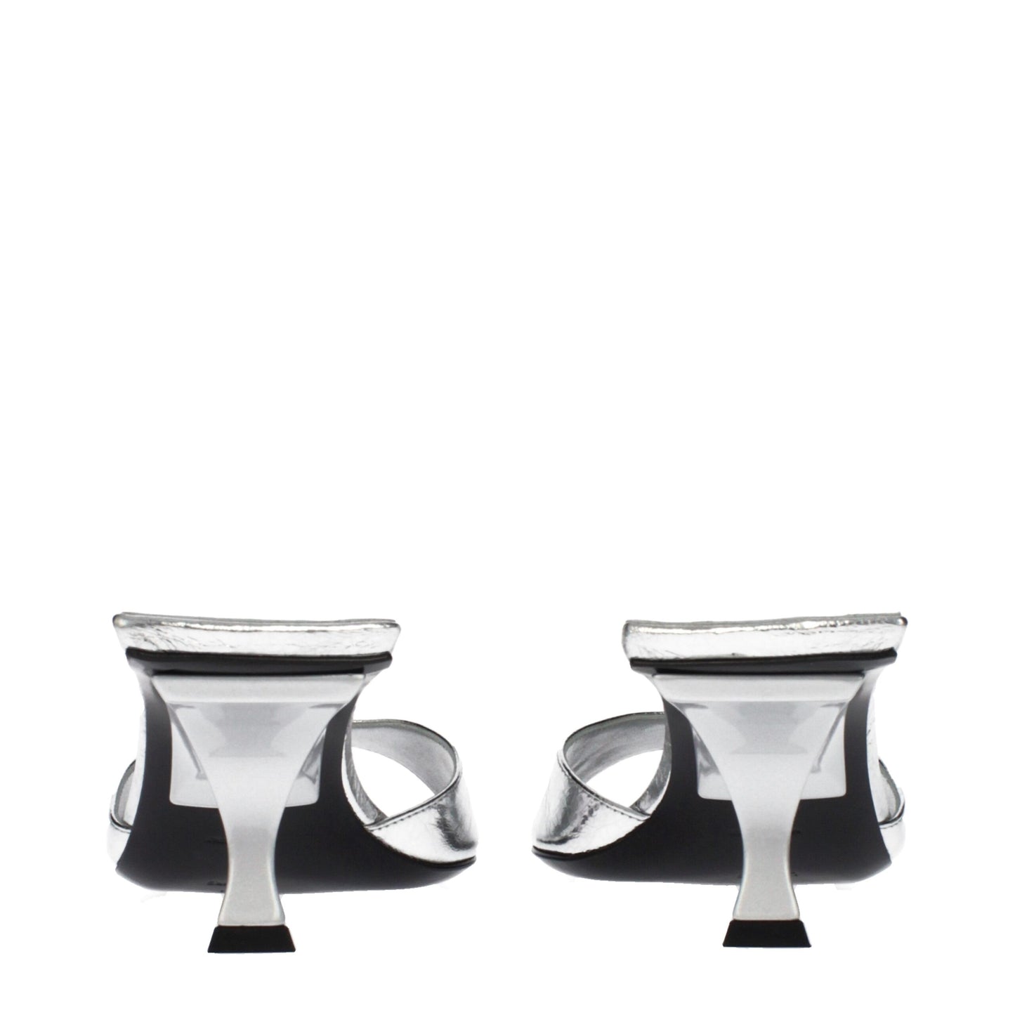 Gray Leather Sandals