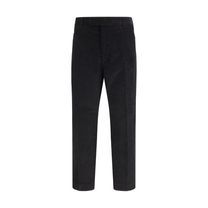 Black Cotton Chino Pants