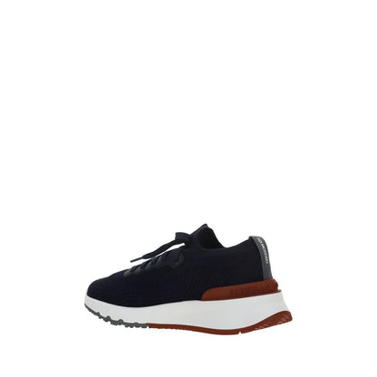 Blue Rubber Low Top Sneakers