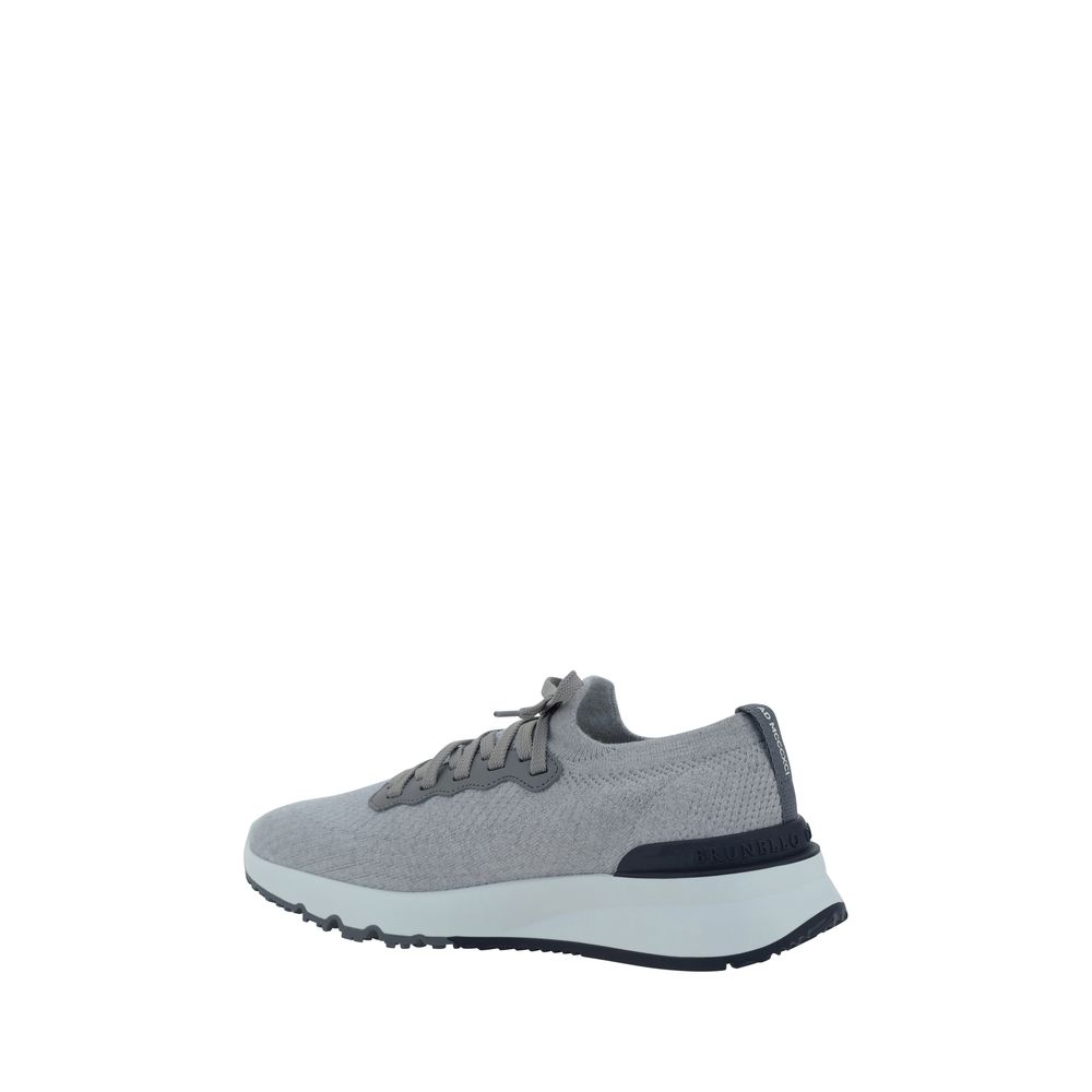 Gray Rubber Low Top Sneakers