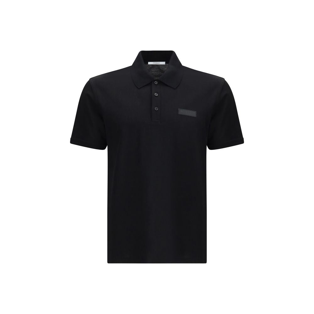 Black Cotton Polo Shirt