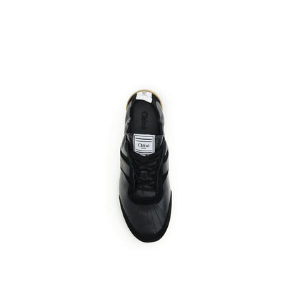 Black Goatskin Athletic Sneakers