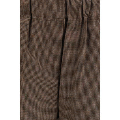 Brown Wool Casual Pants