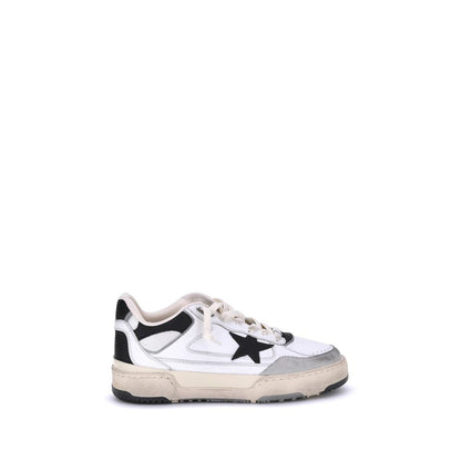 White Calf Leather Bos Taurus Chunky Sneakers