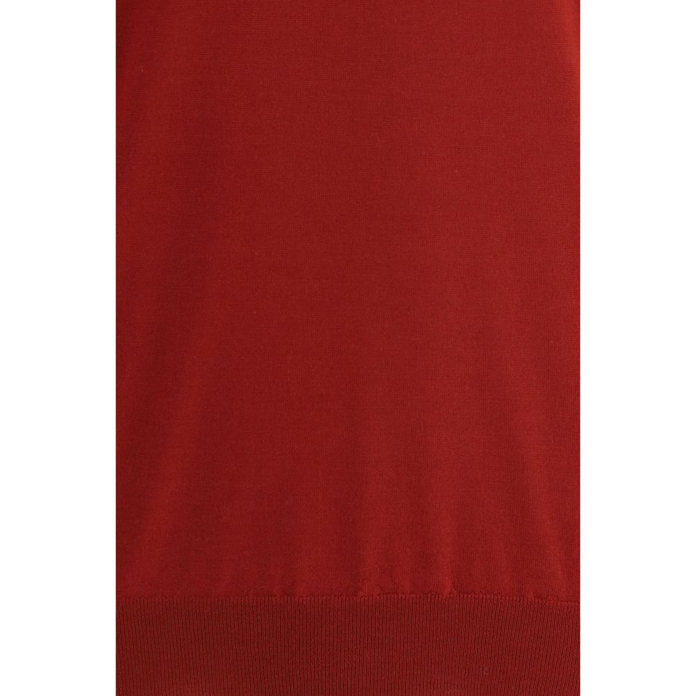 Red Fleece Wool Sweatshirt