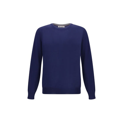 Blue Fleece Wool Sweatshirt