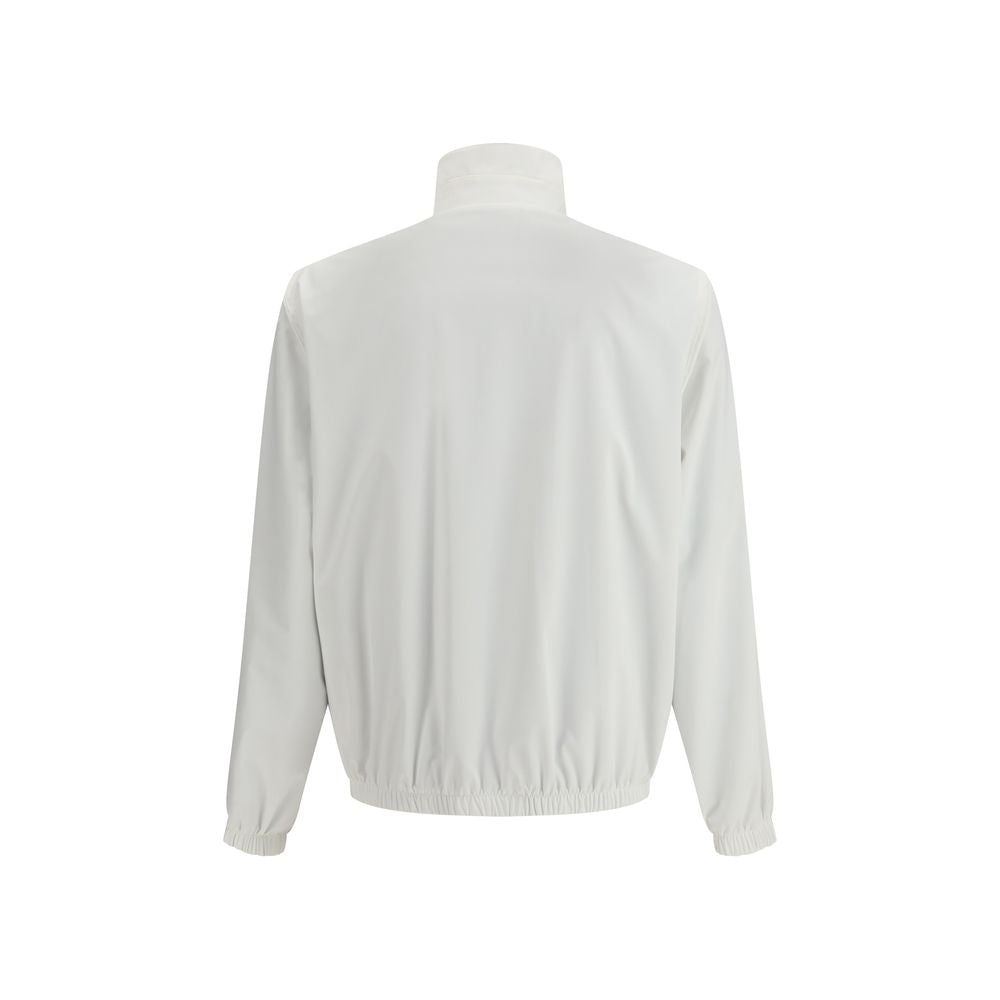 White Polyamide Full-Length Jacket