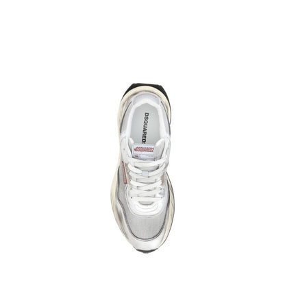 White Calf Leather Bos Taurus Sneakers