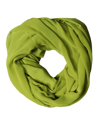 Green Polyester Stole Neck Wrap Shawl  Scarf
