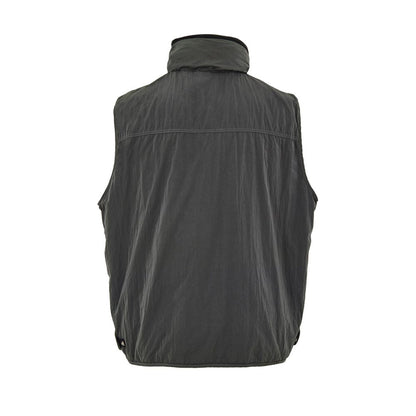 Gray Polyester Sleveless Jacket