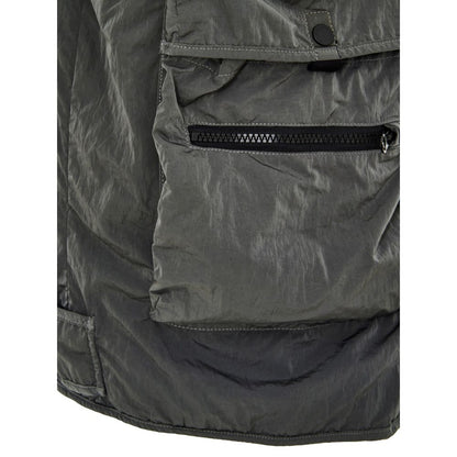 Gray Polyester Sleveless Jacket