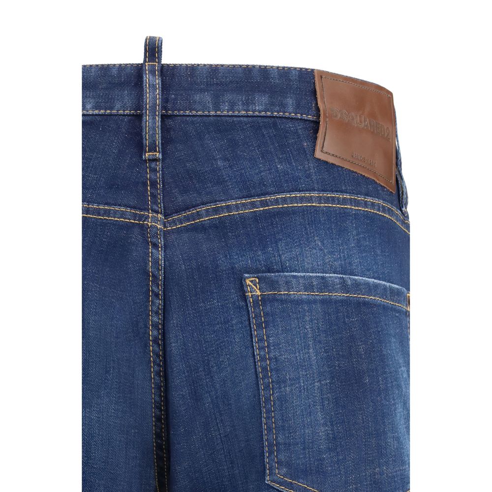 Blue Cotton Slim Fit Jeans