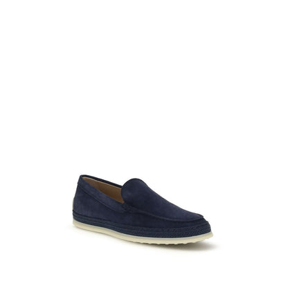 Blue Calf Leather Bos Taurus Slip-On Loafers