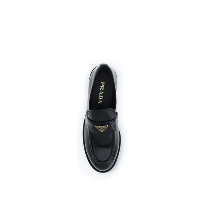 Black Calf Leather Bos Taurus Slip-On Loafers