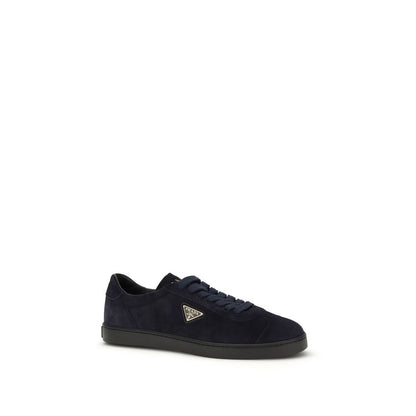 Blue Calf Leather Bos Taurus Low Top Sneakers