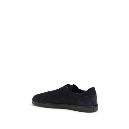 Blue Calf Leather Bos Taurus Low Top Sneakers