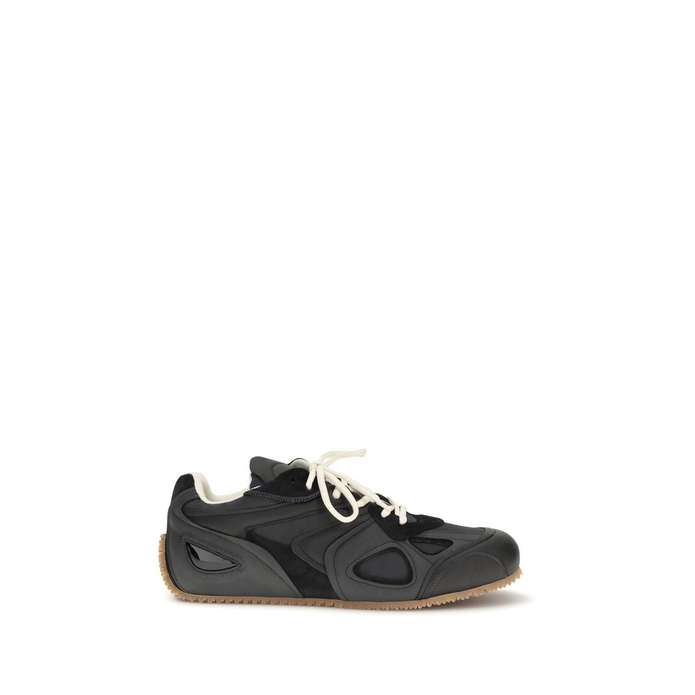 Black Rubber Low Top Sneakers