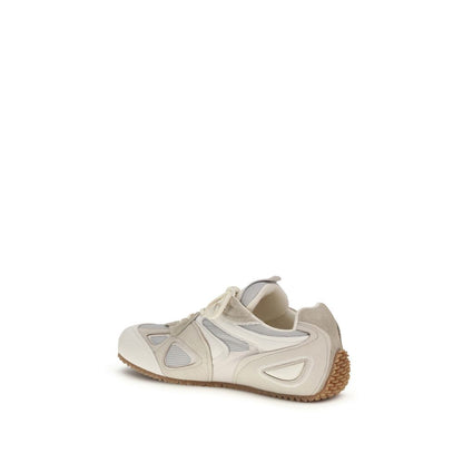 Cream Calf Leather Bos Taurus Low Top Sneakers