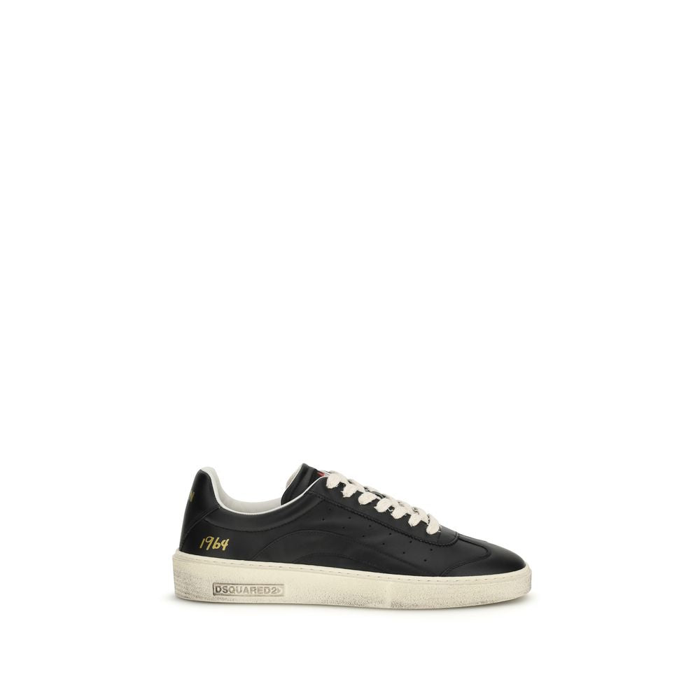 Black Calf Leather Bos Taurus Sneakers