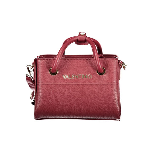 Red Polyurethane Women Handbag