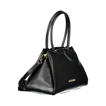 Black Polyurethane Women Handbag