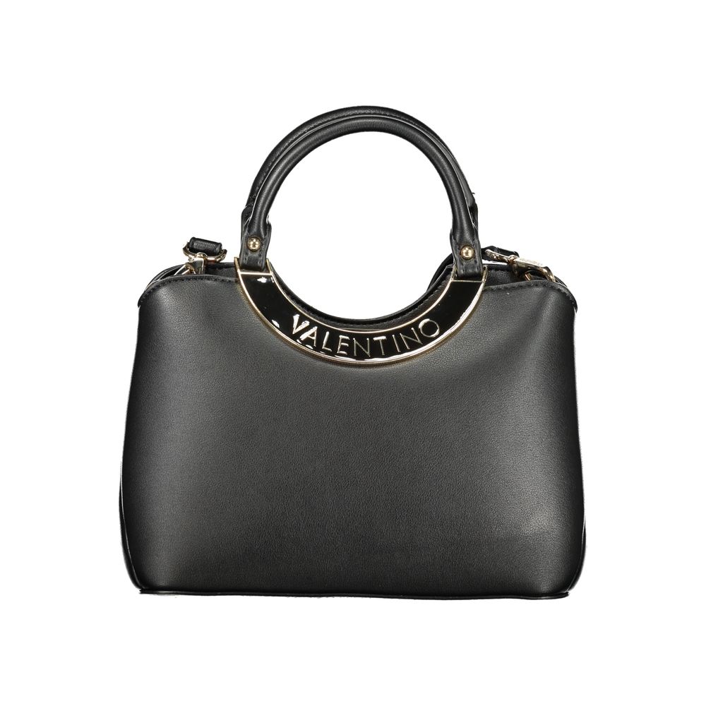Black Polyurethane Women Handbag
