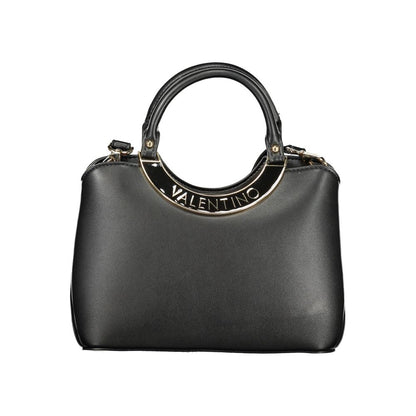 Black Polyurethane Women Handbag