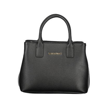 Black Polyurethane Women Handbag