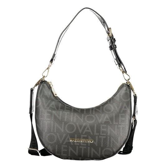 Black Polyurethane Women Handbag