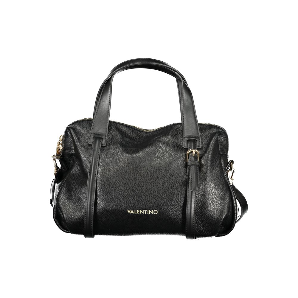 Black Polyurethane Women Handbag