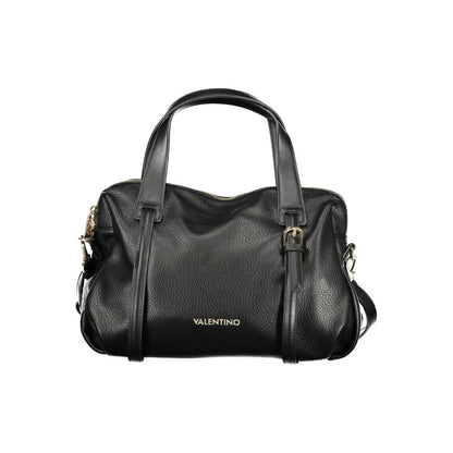 Black Polyurethane Women Handbag