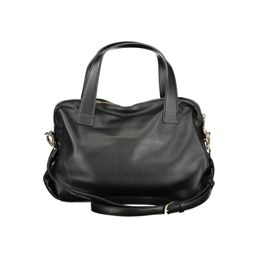 Black Polyurethane Women Handbag