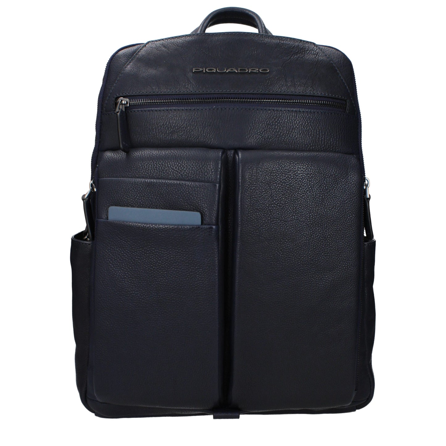 Blue Leather Backpack