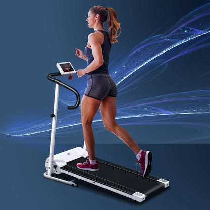 1-10Km/h Folding Treadmill Home Running Fitness Machine Safety Stopper HOMCOM
