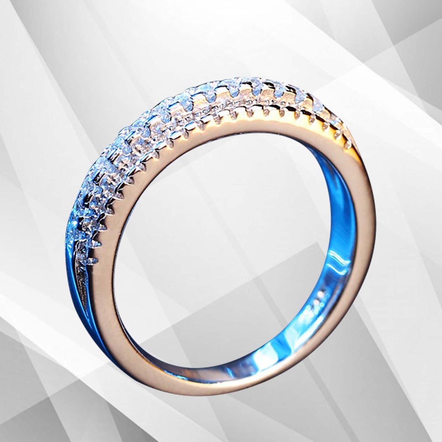 0.50Ct Round-Cut CZ Diamonds Sparkling Girls Engagement Ring 18K White Gold Over