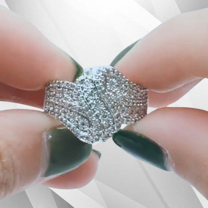 0.35Ct 115 Sparkling CZ Diamonds Bridal Engagement Band Ring 18K White Gold Over