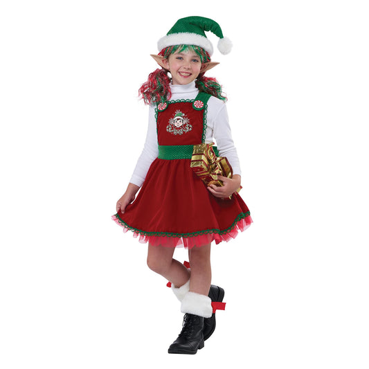 Candy Cane Elf Child Costume | XS
